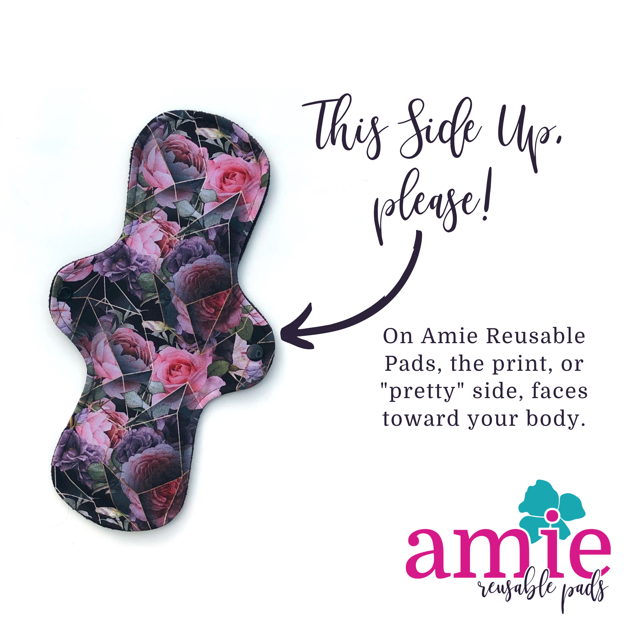 Heavy Absorbency Reusable Pads: Pansy - Amie Pads