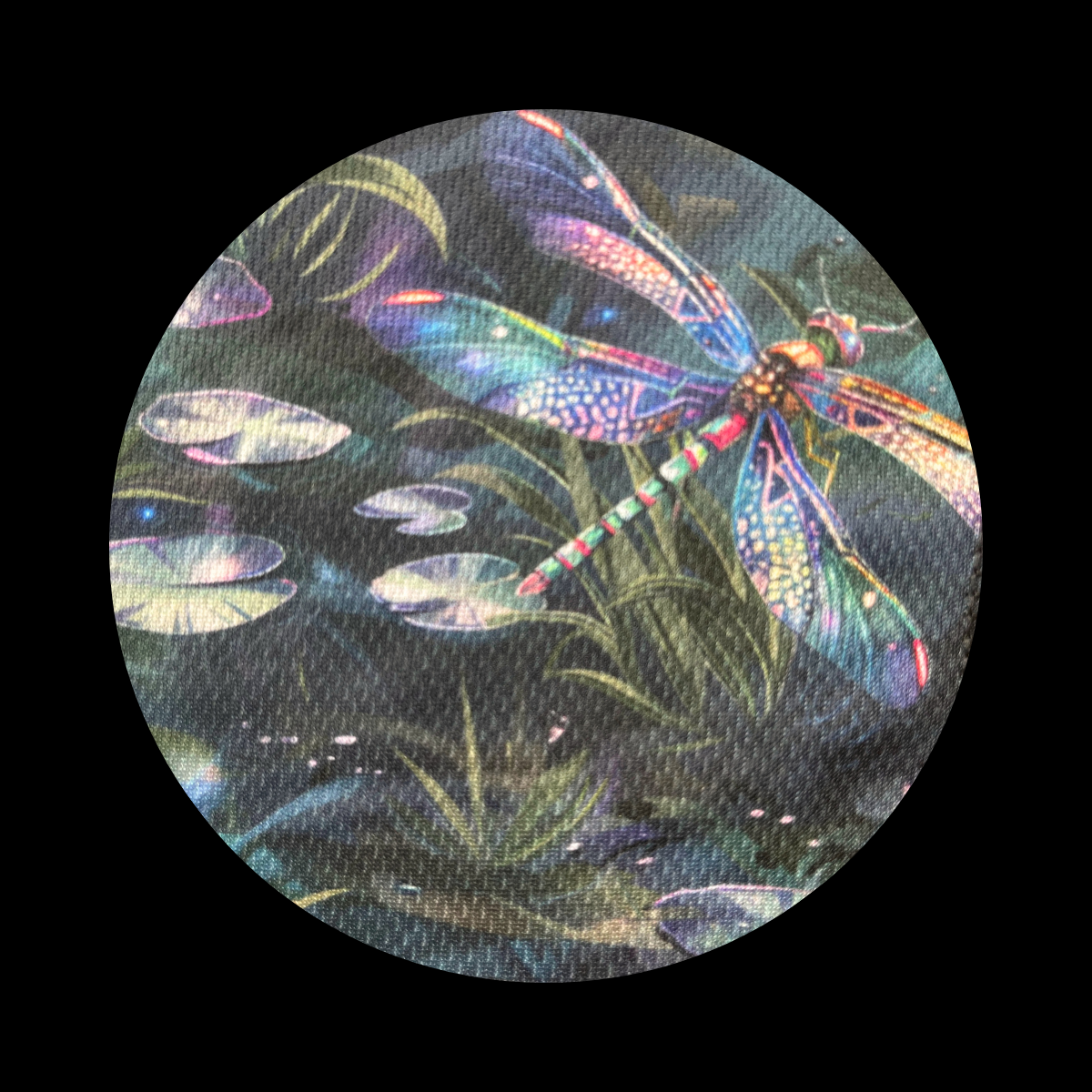 close up of dragonfly athletic wicking jersey fabric