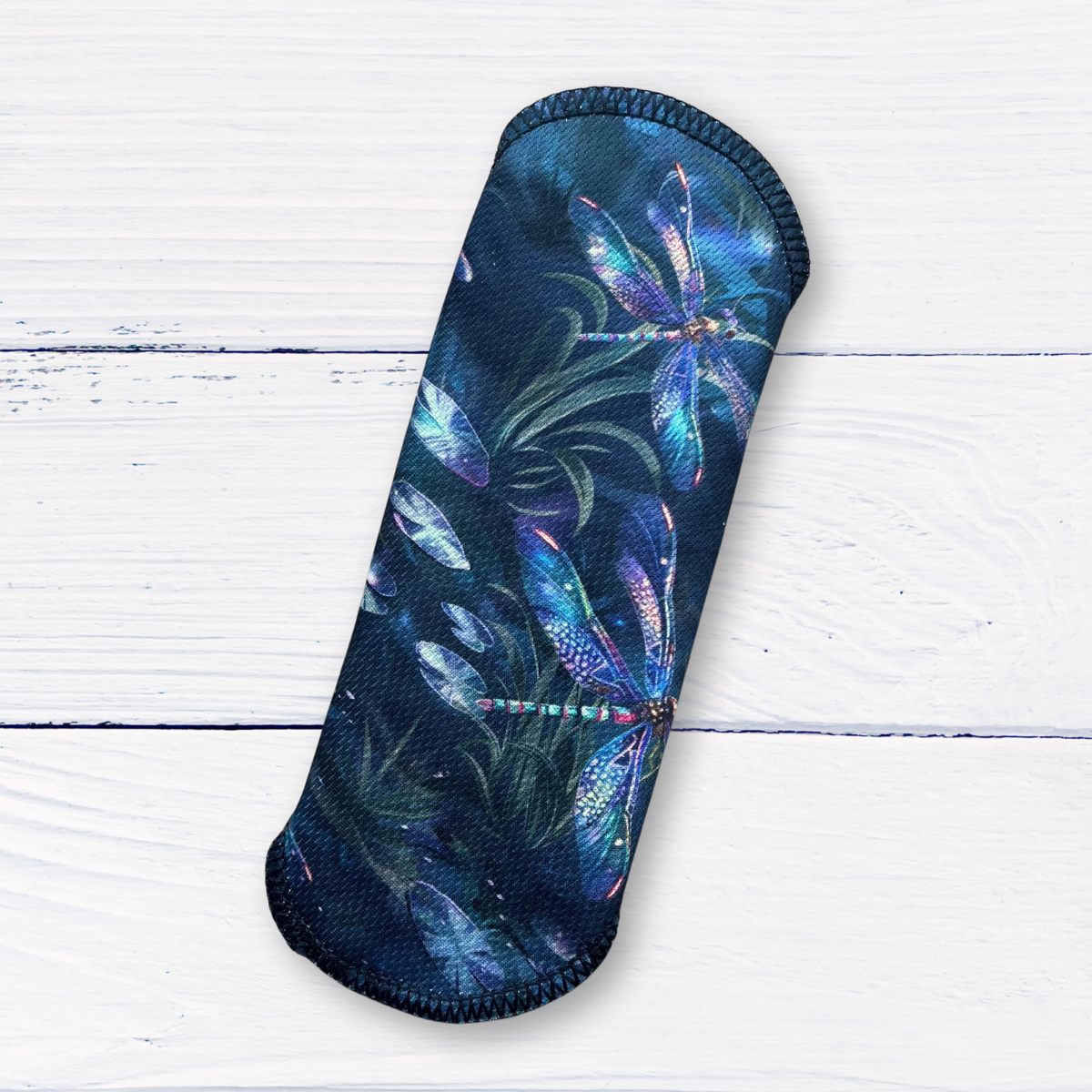 snapped reusable pantyliner in a dragonfly athletic wicking jersey