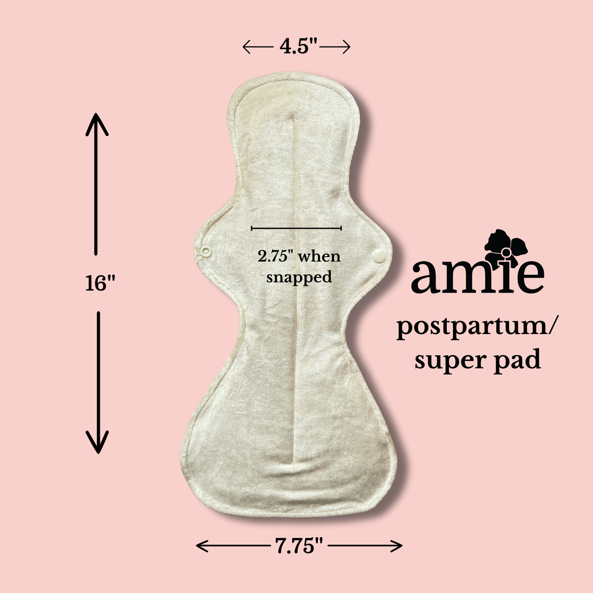 Serviettes hygiéniques réutilisables post-partum/super absorbantes