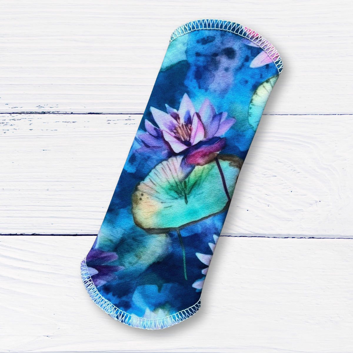 snapped reusable panty liner in water lily print
