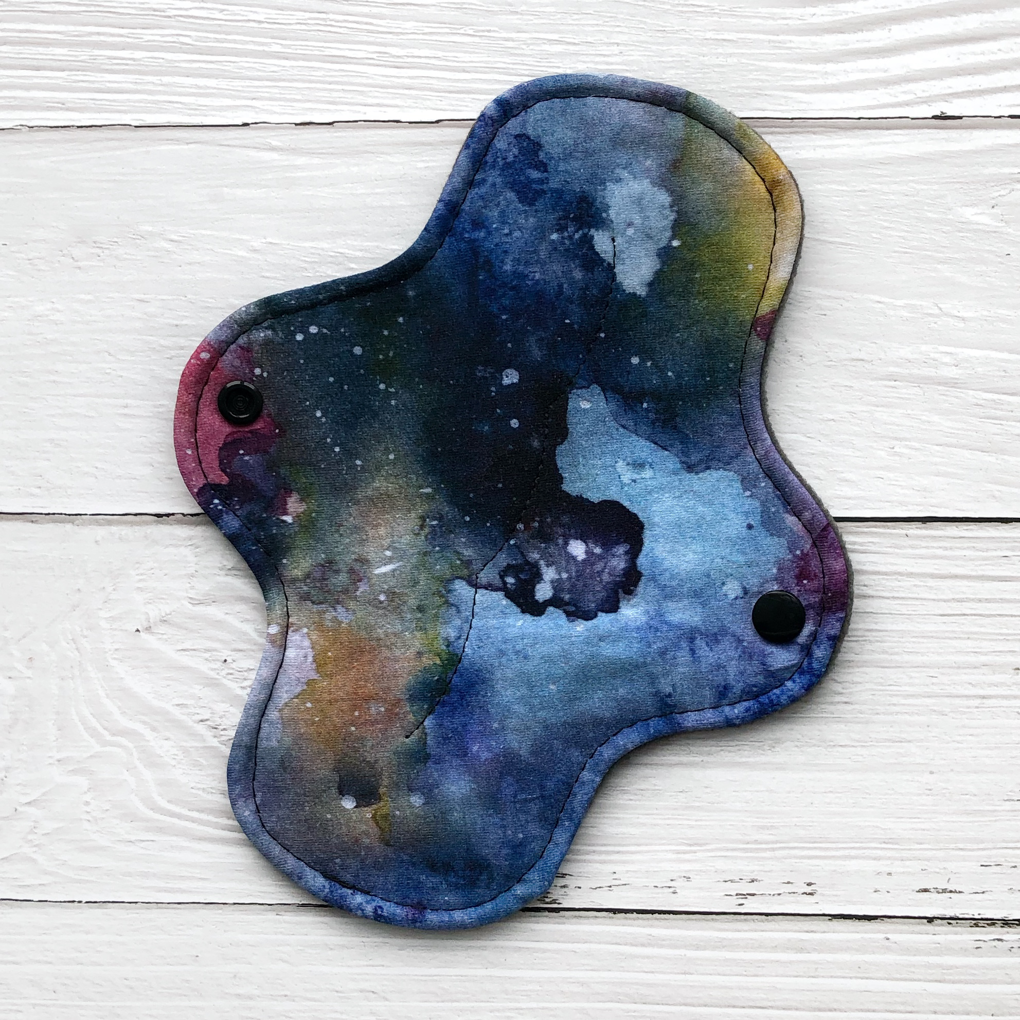 Light Absorbency Reusable Menstrual Pads: Watercolour Galaxy - Amie Pads