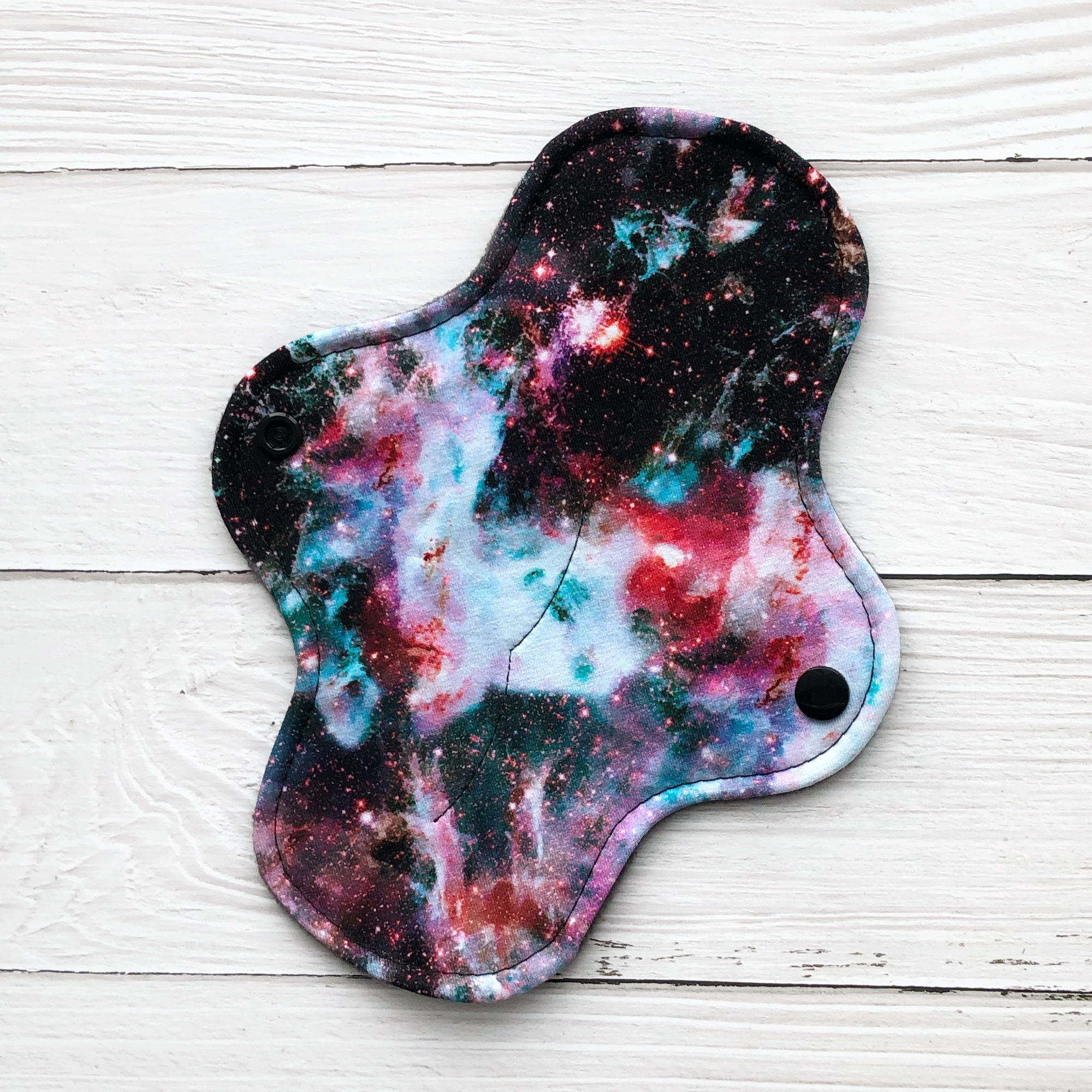 Light Absorbency Reusable Menstrual Pads: Marble Galaxy - Amie Pads